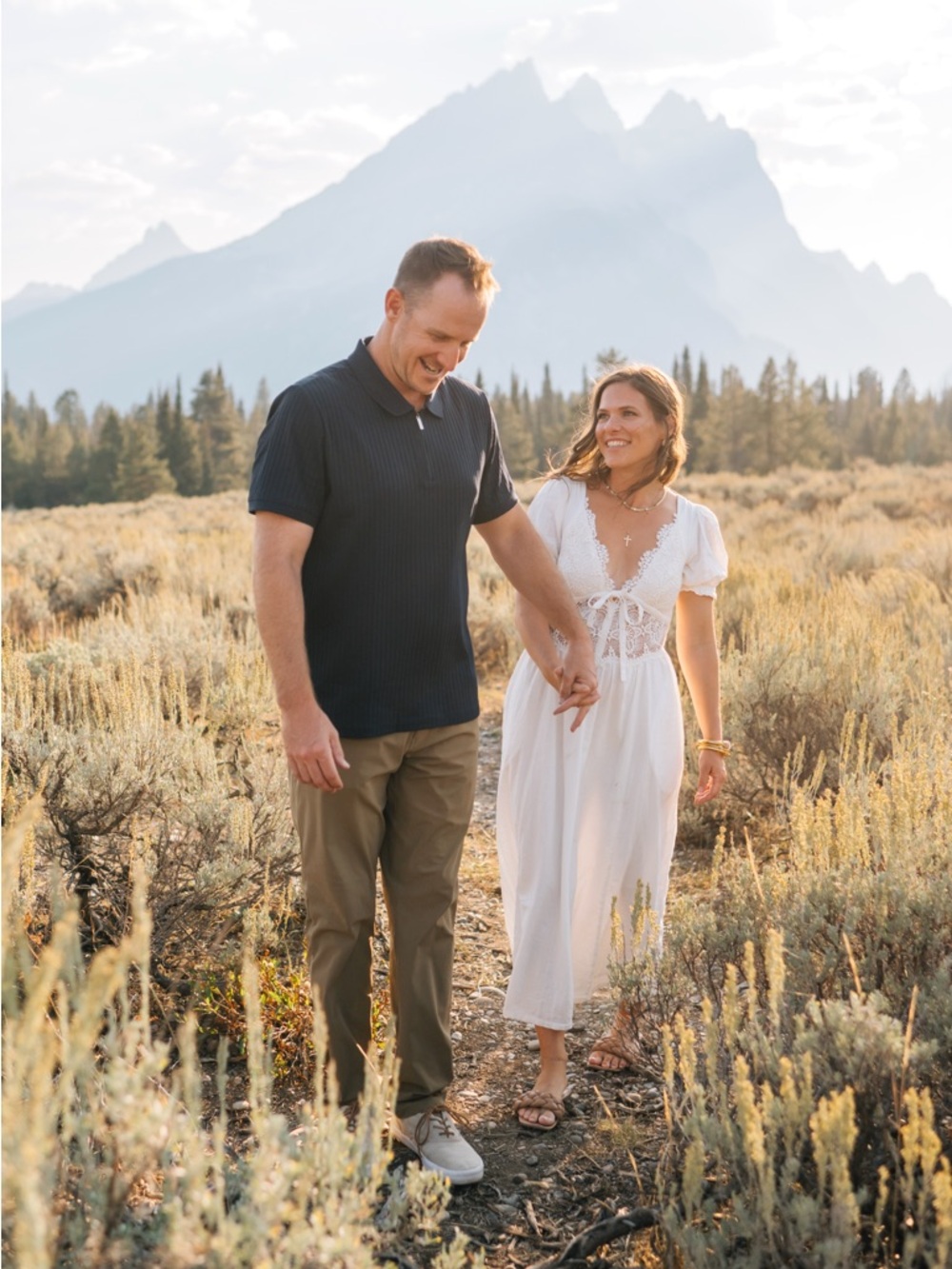 Free People White Backless Maxi Dress with Lace Bodice